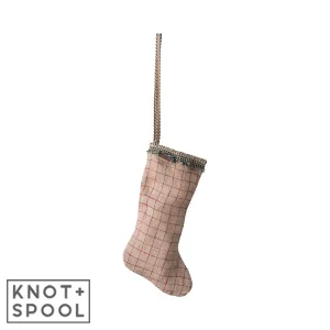 2024 Maileg Sand Checkered Stocking Ornament