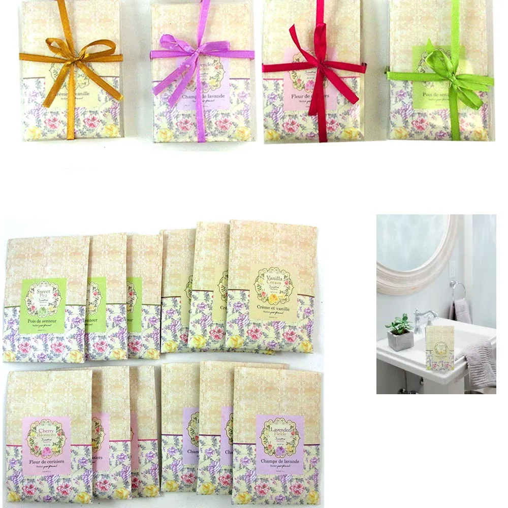 24Pcs Scented Fragrance Home Wardrobe Drawer Perfume Sachet Bag Mini Pouch Favor