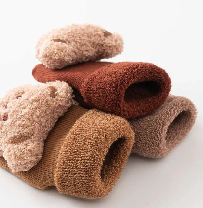 4 pairs Infant Anti-slip Learning Walking Socks