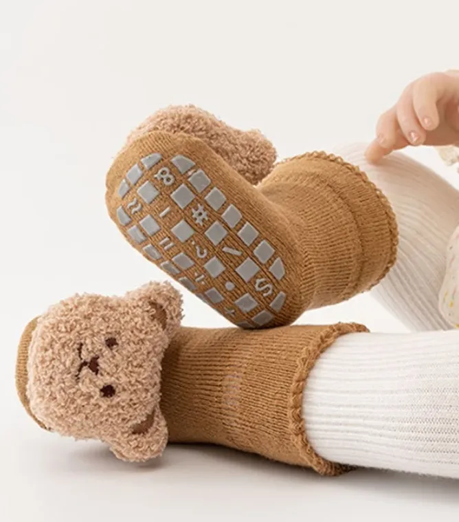 4 pairs Infant Anti-slip Learning Walking Socks