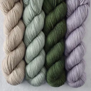 Bark, Beachglass, Chinchilla, Nori - Yummy 2-Ply Quartet