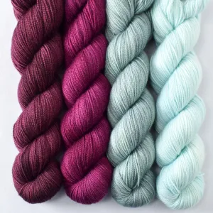 Beach Chair, Bougainvillea, Cordovan, Oak Moss - Yummy 2-Ply Quartet