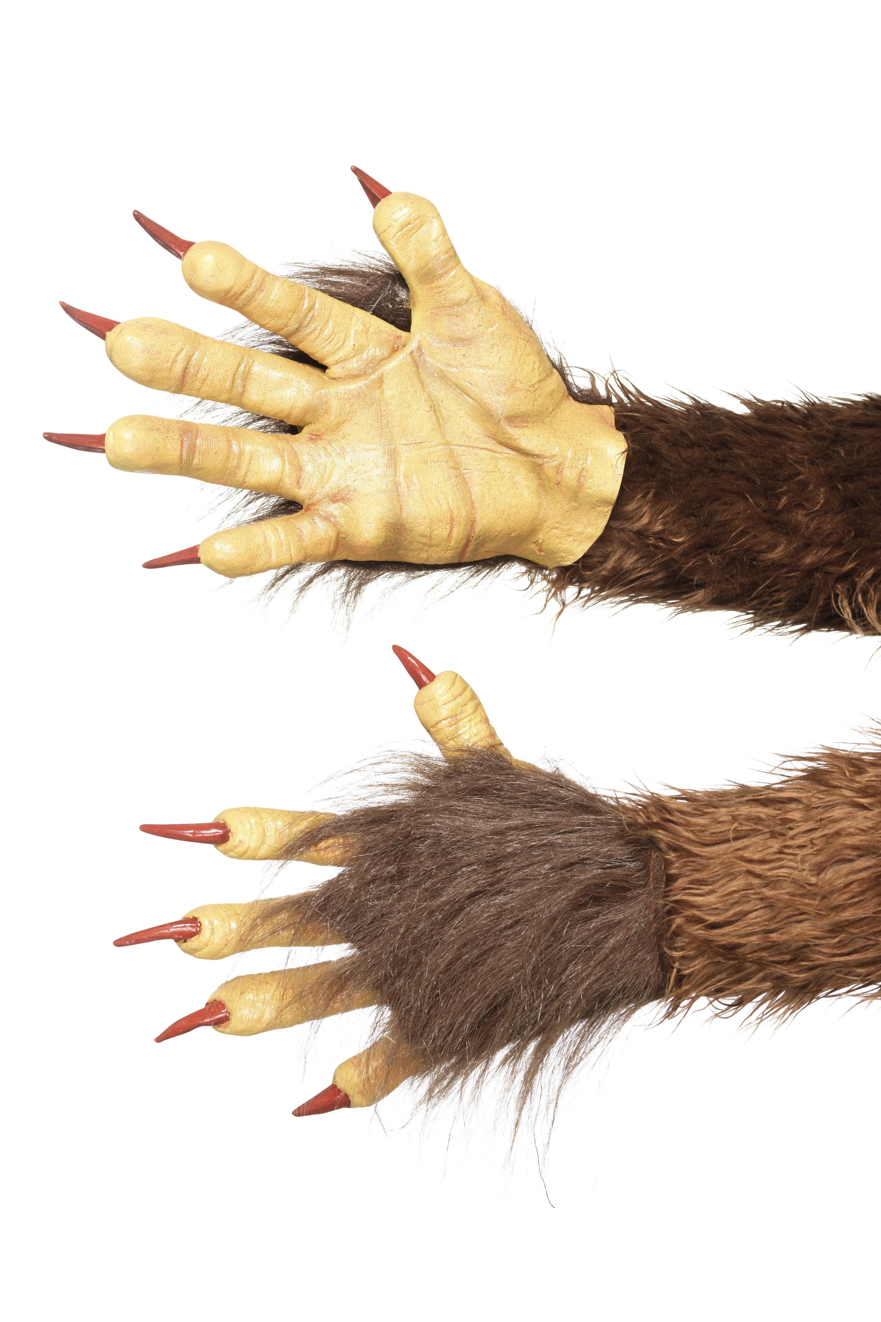 Beast / Krampus Demon Gloves, Brown
