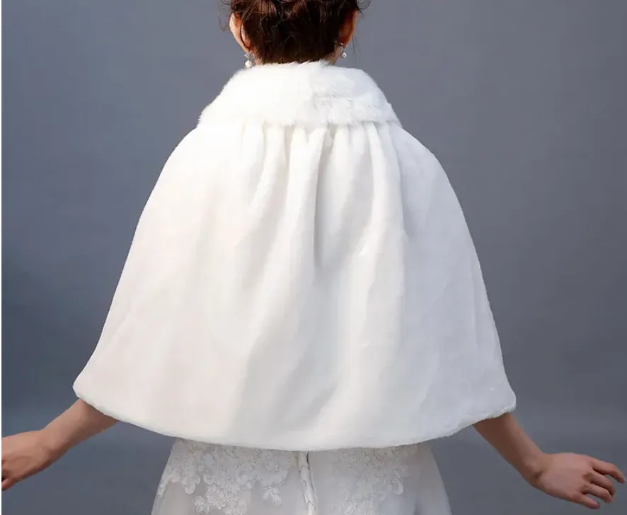 Bridesmaid Faux Fur Elbow Length Shoulder Wrap