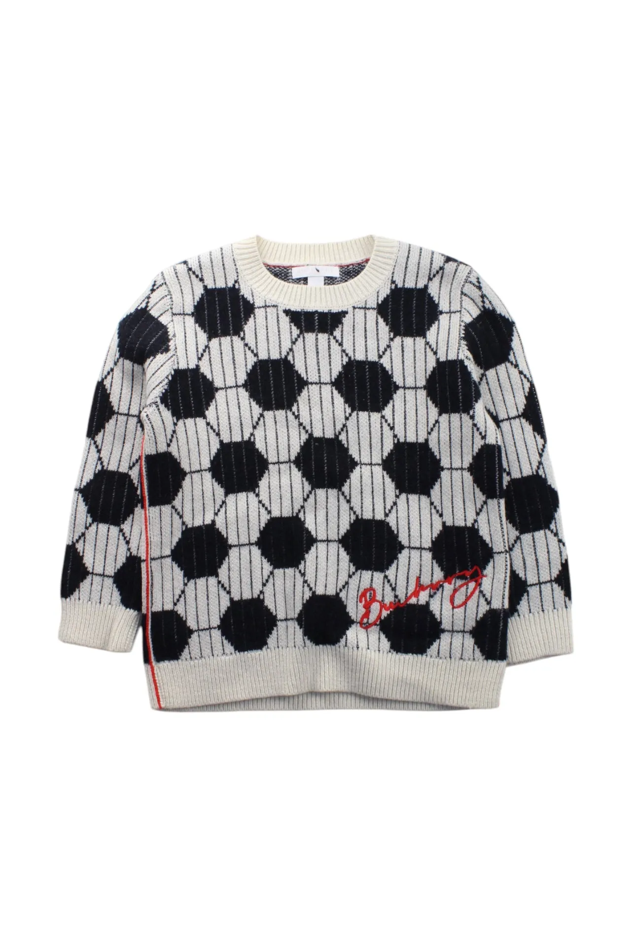 Burberry Geometric Knit Sweater, Size 6T