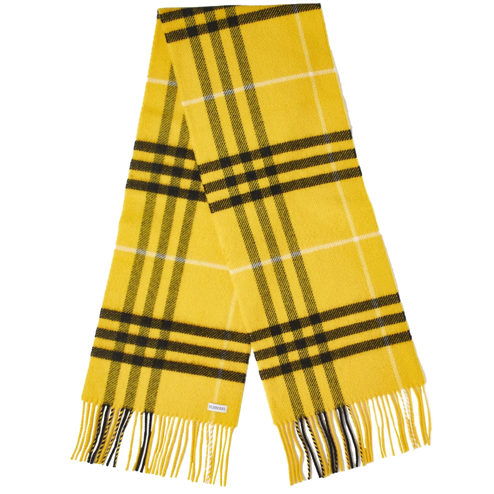 Burberry Tartan Blend Merino Scarf in Pear