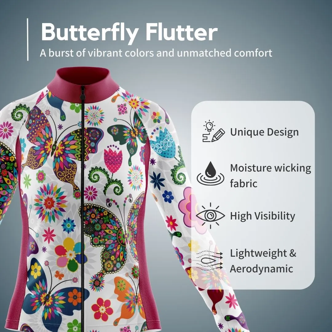 Butterfly Flutter | Women's Long Sleeve Cycling Set