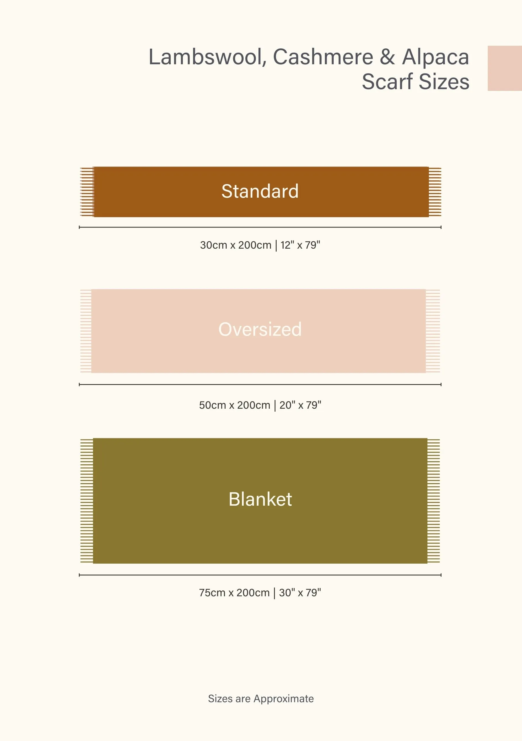 Cashmere Blanket Scarf in Camel