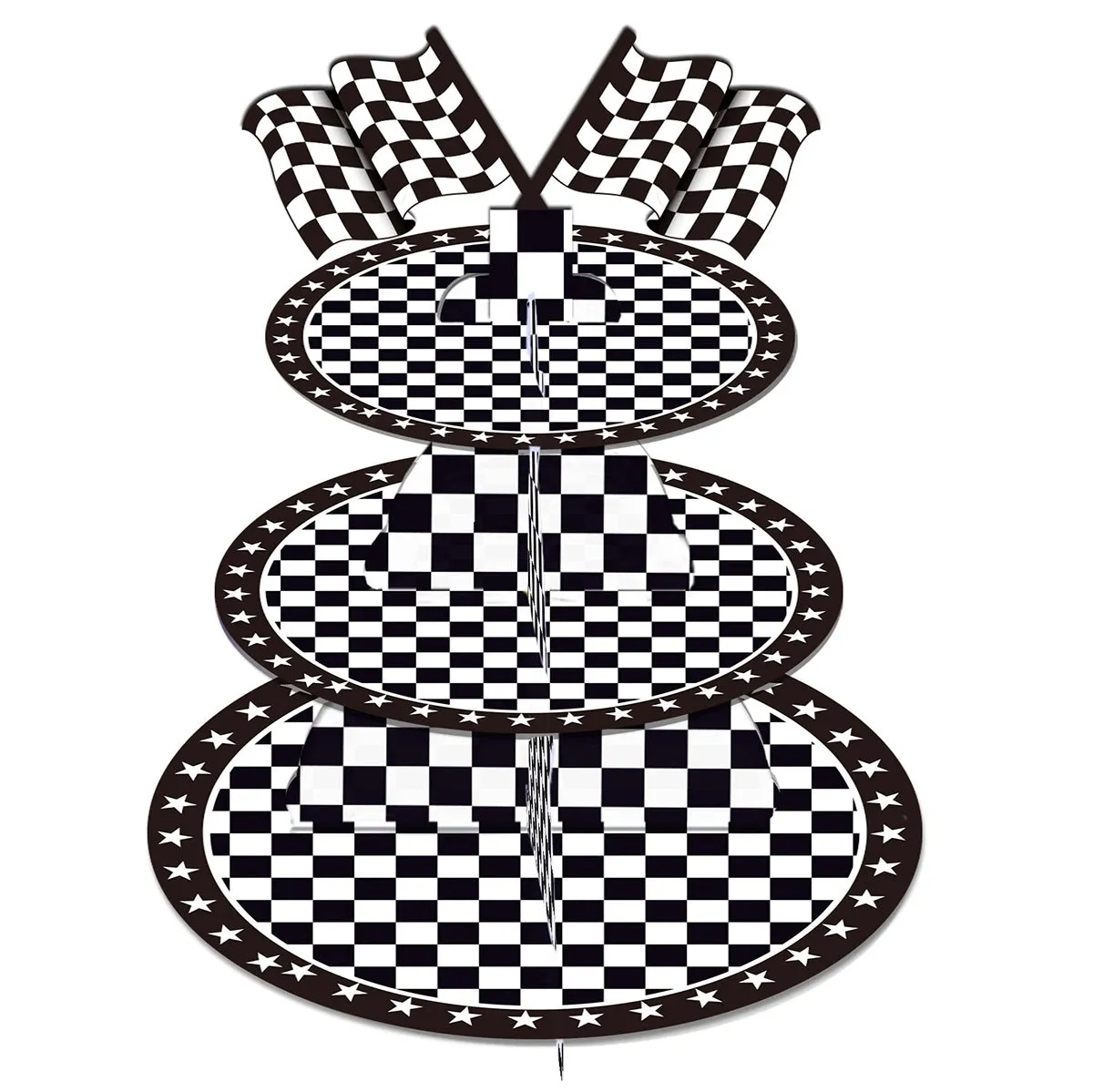 Checkered Flag Cupcake Stand