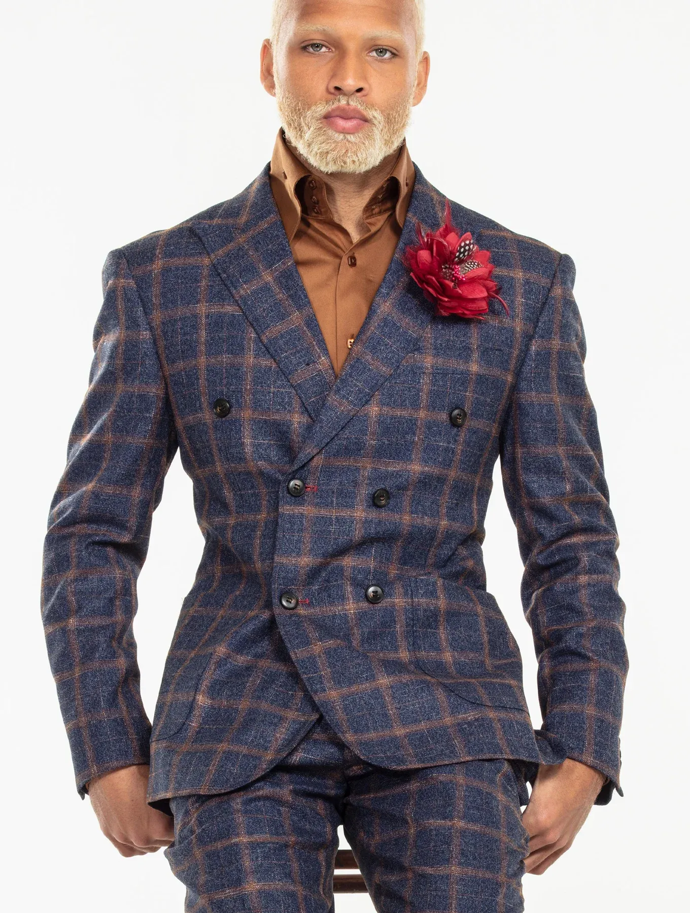 Darner Plaid Double Breasted Suit