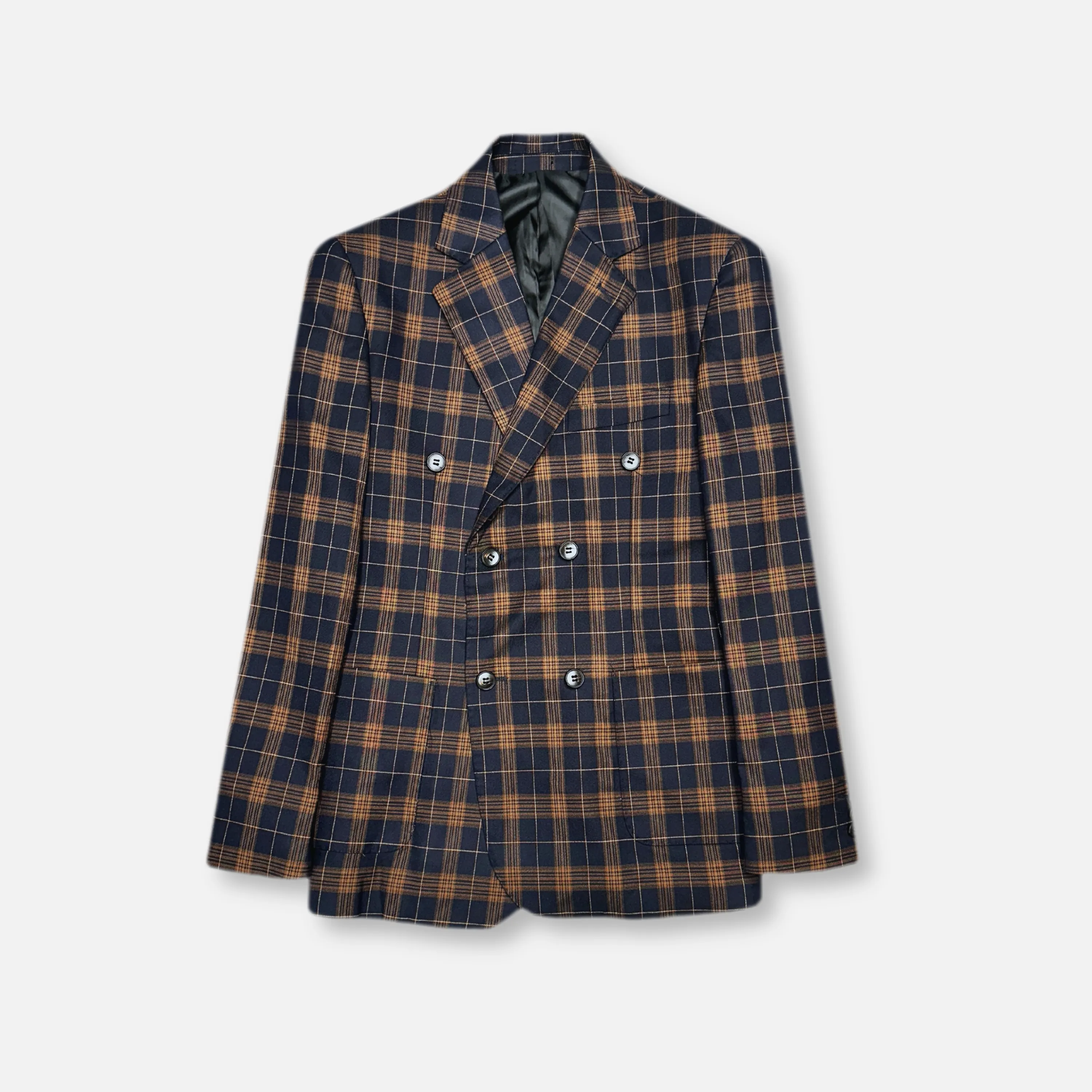 Dattoli Plaid Double Breasted Suit