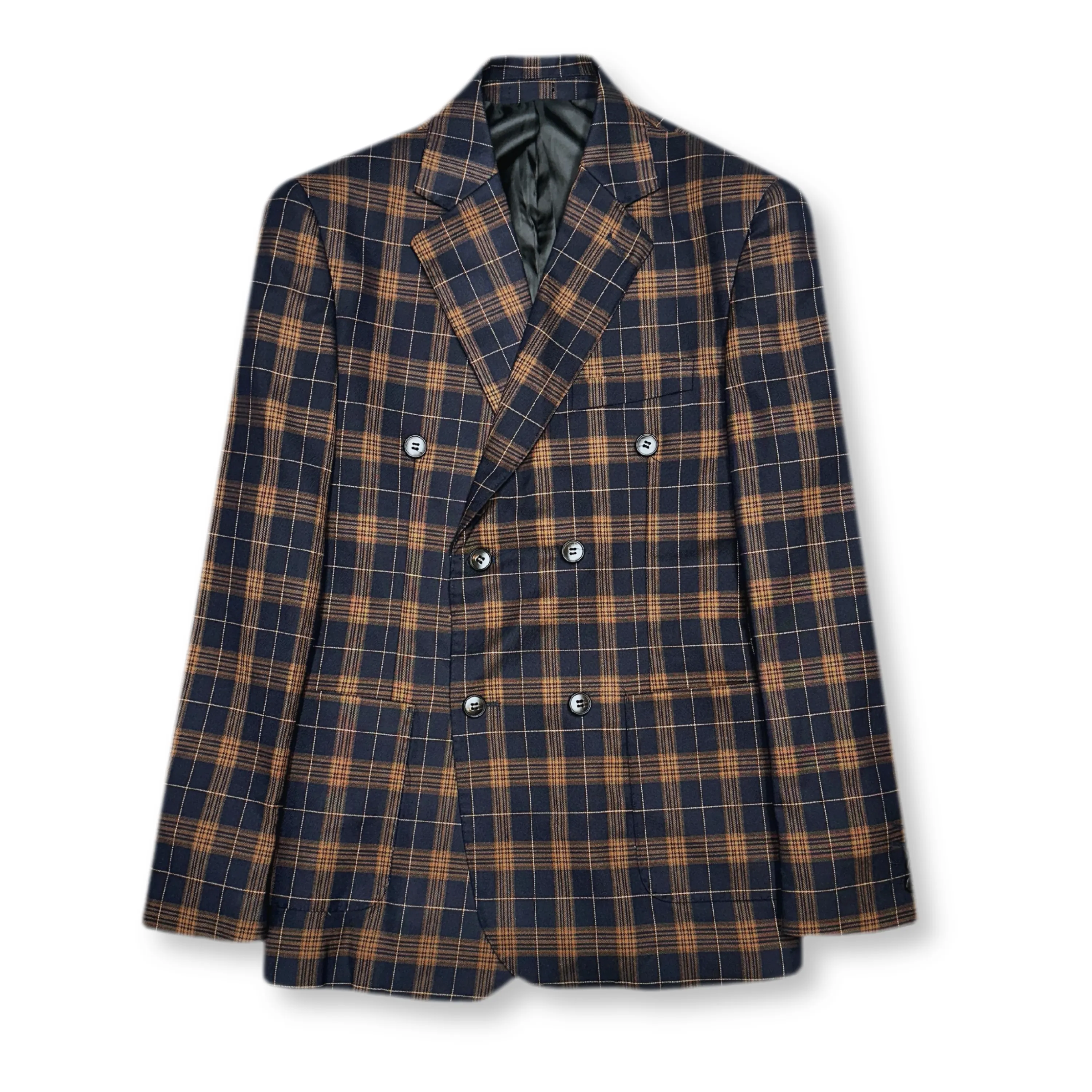 Dattoli Plaid Double Breasted Suit