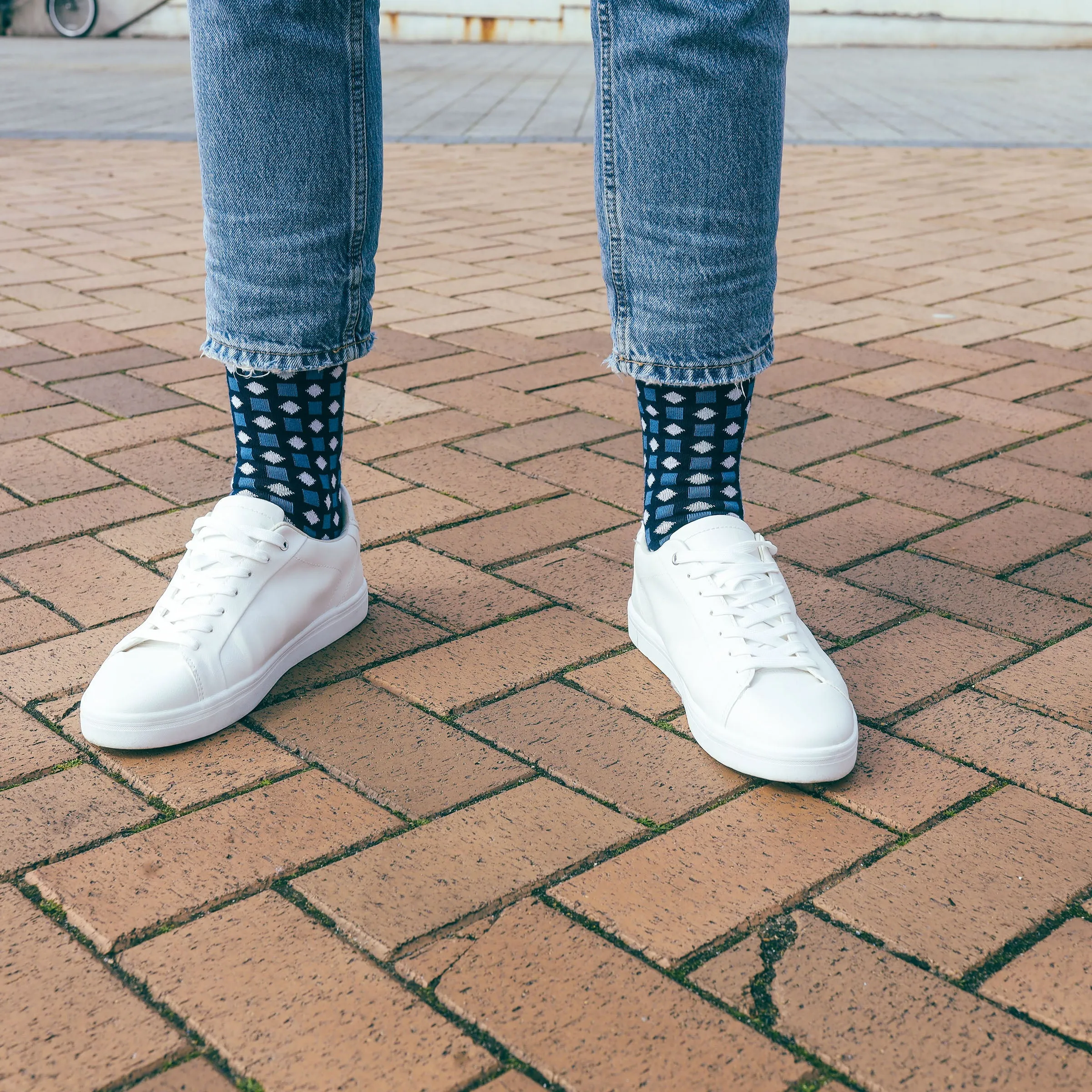 Diamonds Men's Socks - Navy