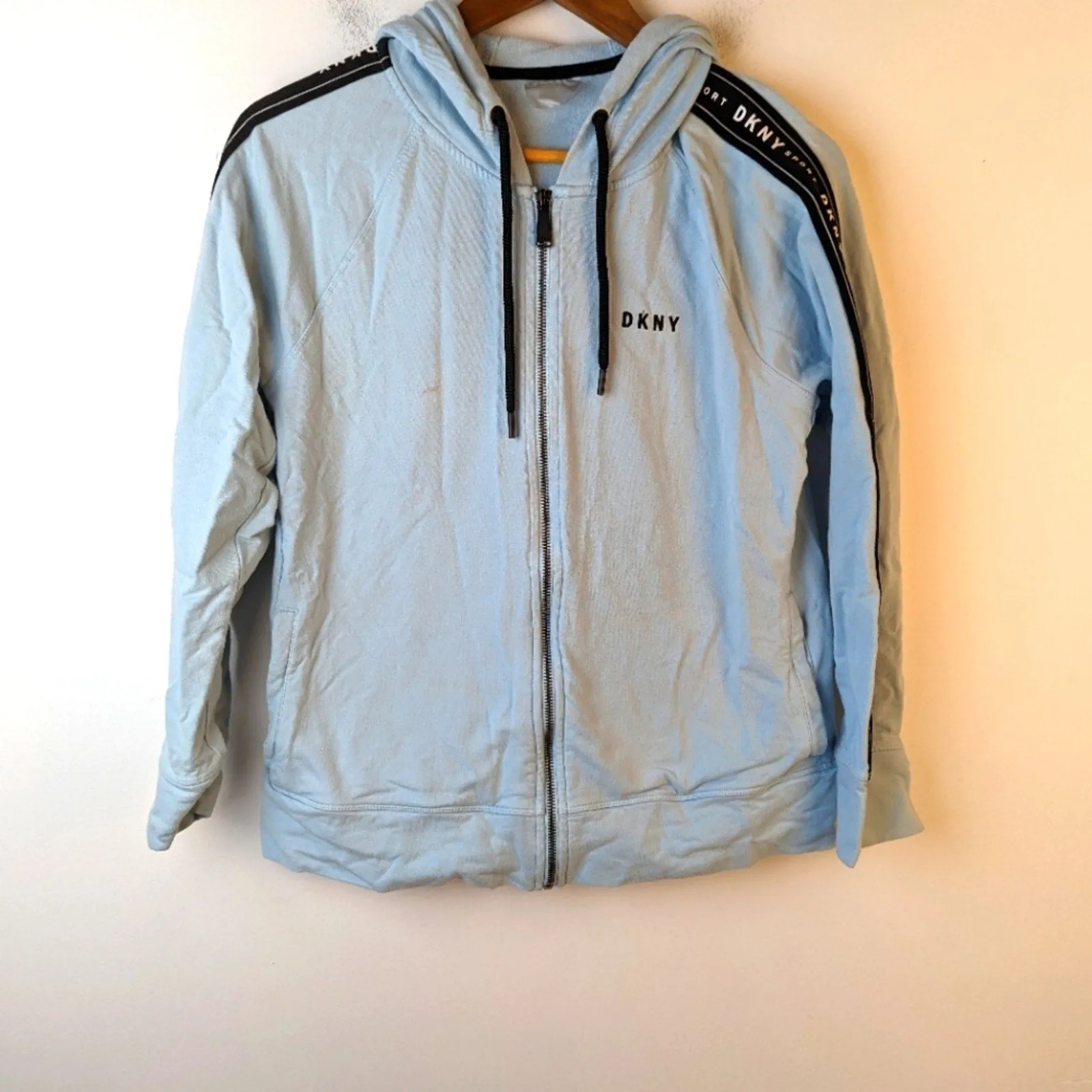 DKNY Zip Up Hooded Jacket - Medium