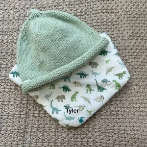 Dribble Bib and Baby Beanie Set