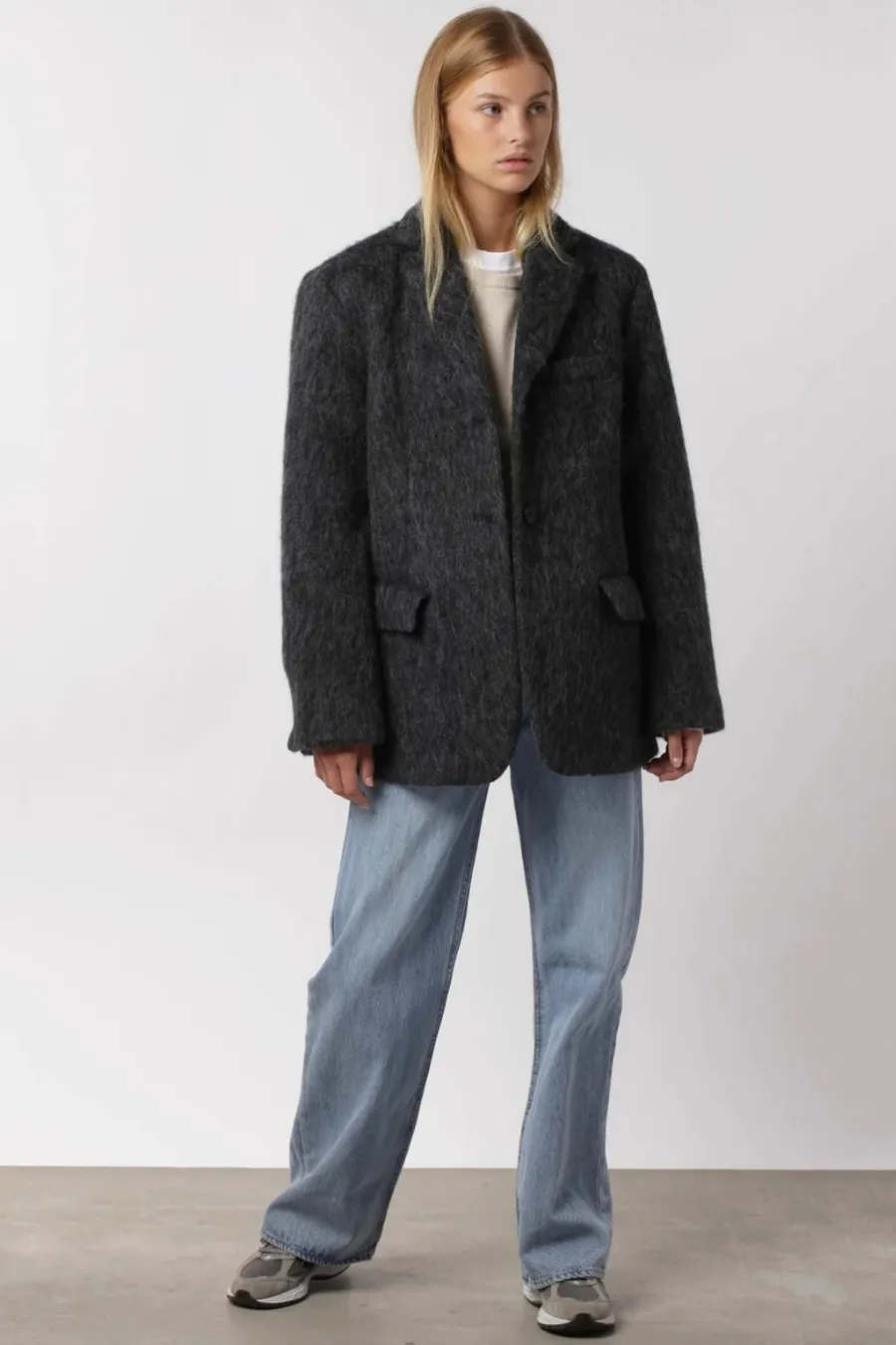 Emily Mohair Blazer Grey