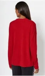 Equipment - Bryce Cashmere Crew Red Nouveau