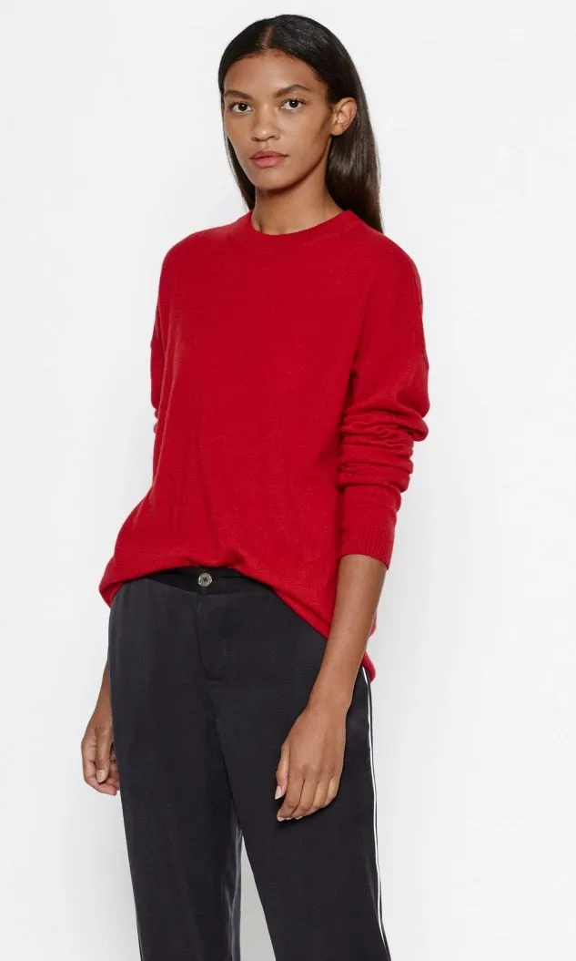 Equipment - Bryce Cashmere Crew Red Nouveau