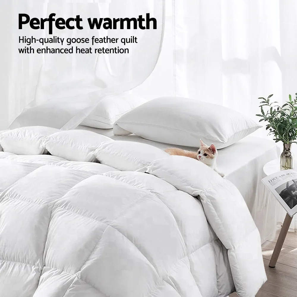 Giselle Bedding King Size 500GSM Goose Down Feather Quilt