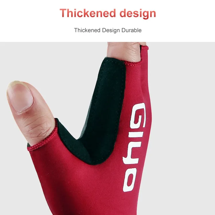 GIYO Outdoor Half-Finger Gloves Mountain Road Bike Cycling Gloves, Size: XXL(Fluorescent Orange)