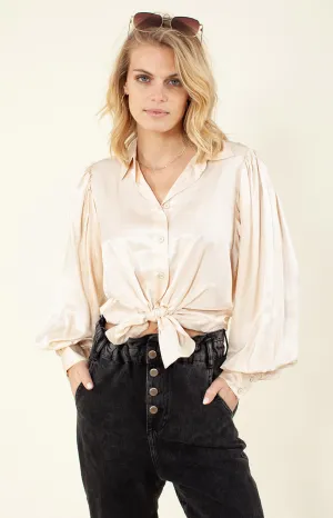 Haddie Solid Silk Top