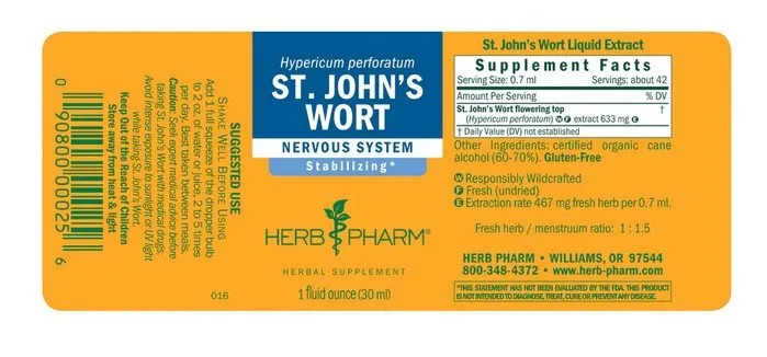 Herb Pharm St. John's Wort Extract 1 oz Liquid