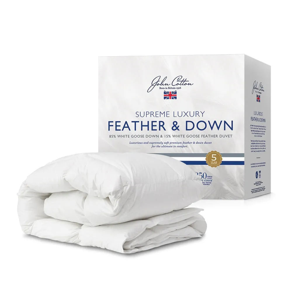 John Cotton Supreme Luxury 85-15 Goose Down & Feather Quilt