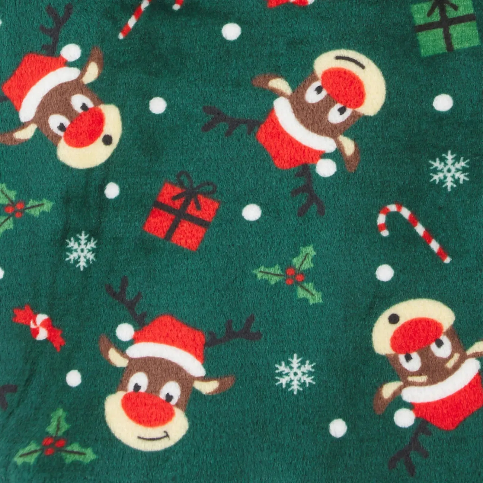 Kids Christmas Hoodie Blanket Festive Fleece Hooded Top One Size