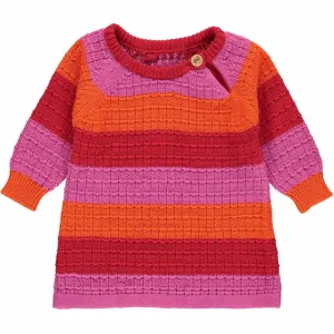 Knit Stripe L/S Dress, Lollipop