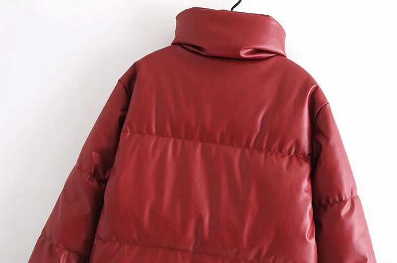LEATHER WARM PADDED PARKAS
