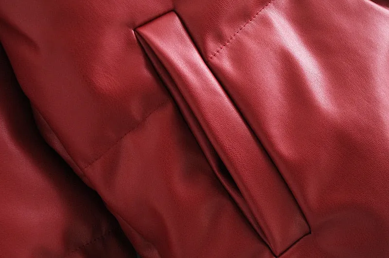 LEATHER WARM PADDED PARKAS