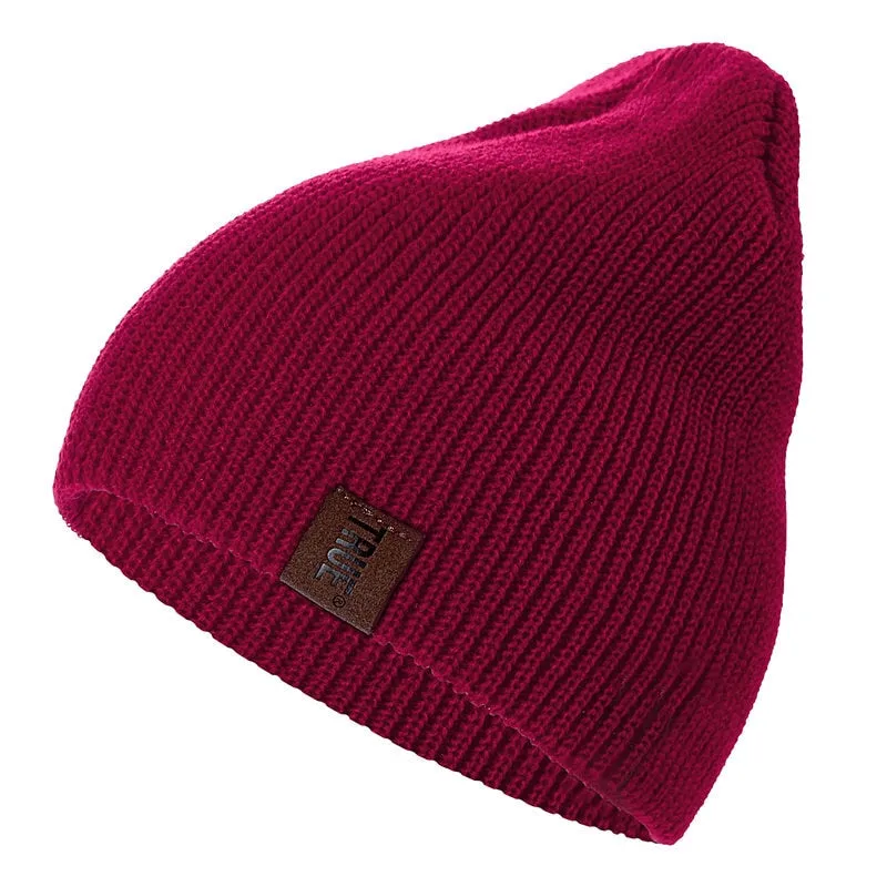 Letter Casual Beanies For Men Knitted Winter Hat