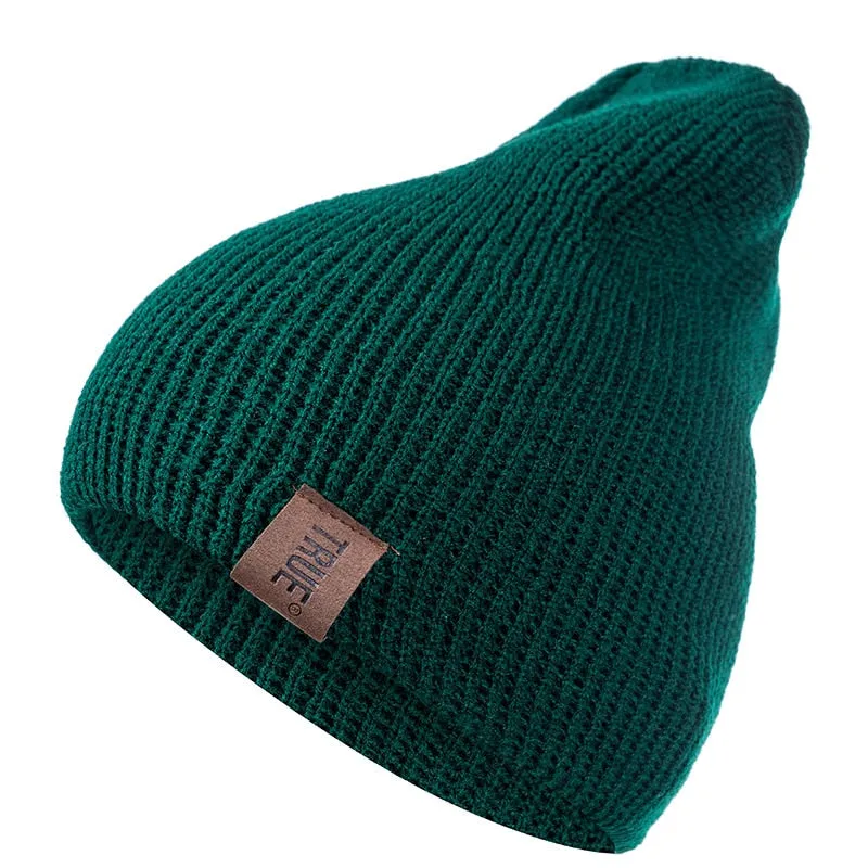 Letter Casual Beanies For Men Knitted Winter Hat