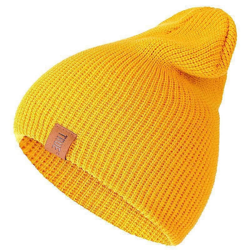 Letter Casual Beanies For Men Knitted Winter Hat