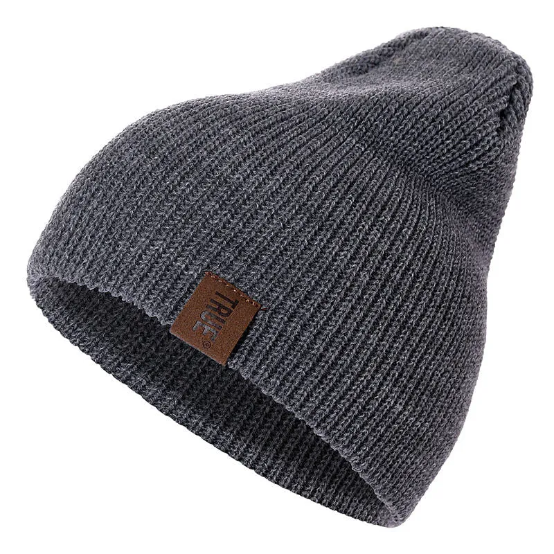 Letter Casual Beanies For Men Knitted Winter Hat