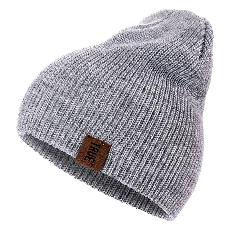 Letter Casual Beanies For Men Knitted Winter Hat