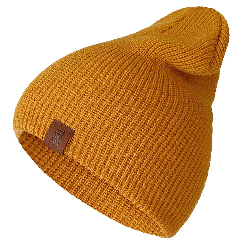 Letter Casual Beanies For Men Knitted Winter Hat