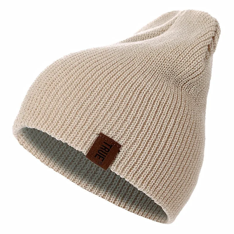 Letter Casual Beanies For Men Knitted Winter Hat