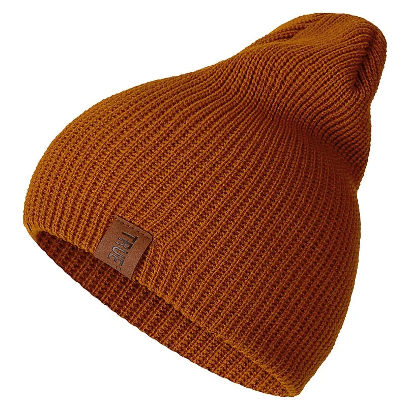Letter Casual Beanies For Men Knitted Winter Hat