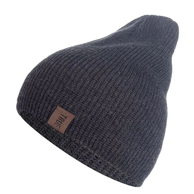 Letter Casual Beanies For Men Knitted Winter Hat