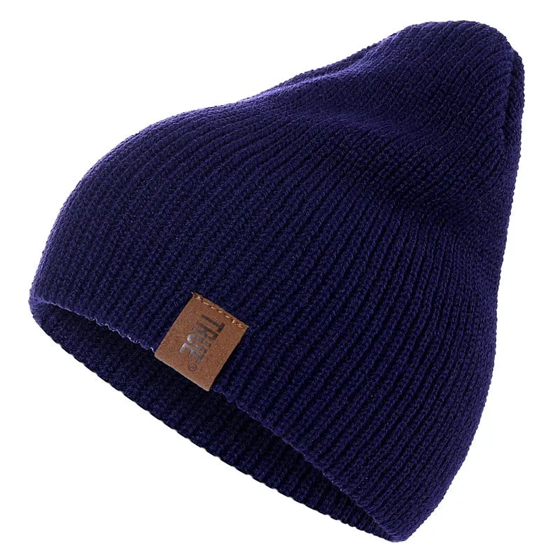 Letter Casual Beanies For Men Knitted Winter Hat