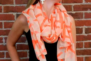Orange Cross Scarf