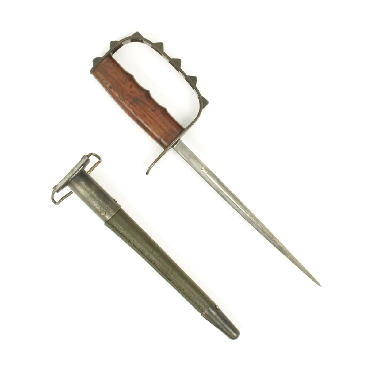 Original U.S. WWI M1917 Trench Knife by L.F. & C dated 1917 with Scabbard by Jewell
