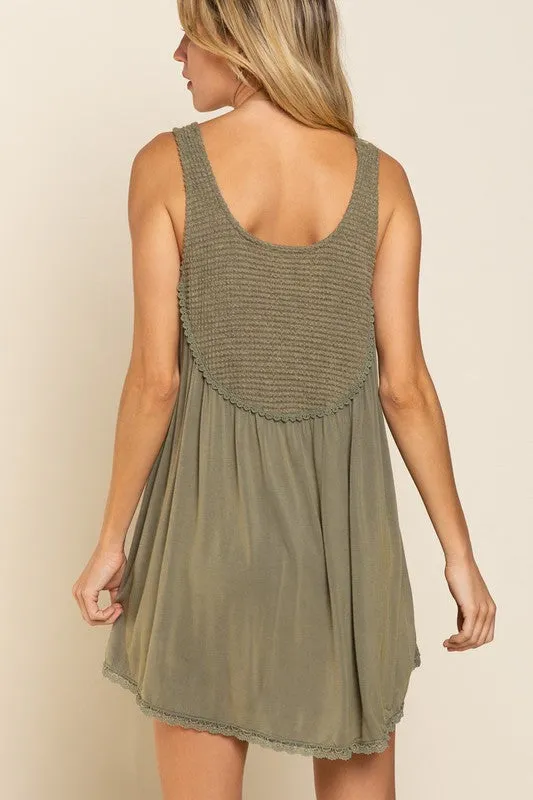Perfect Flowy Fit Thermal Knit Paneled Tank Top *Online Only*
