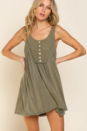 Perfect Flowy Fit Thermal Knit Paneled Tank Top *Online Only*