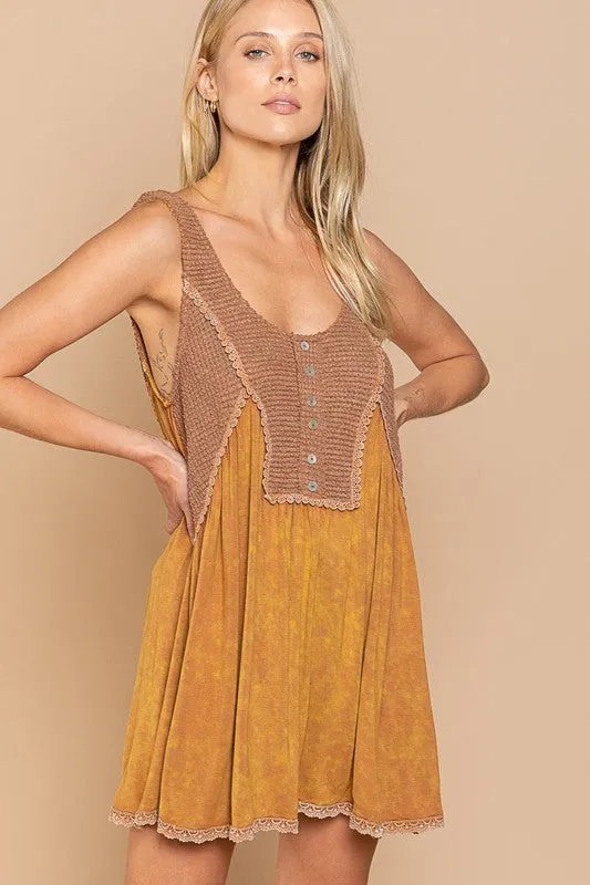 Perfect Flowy Fit Thermal Knit Paneled Tank Top *Online Only*