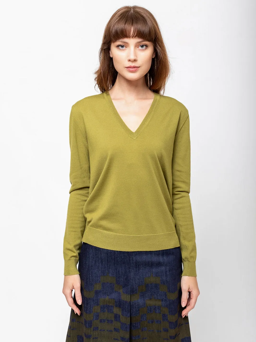 Perfect V Sweater - Green