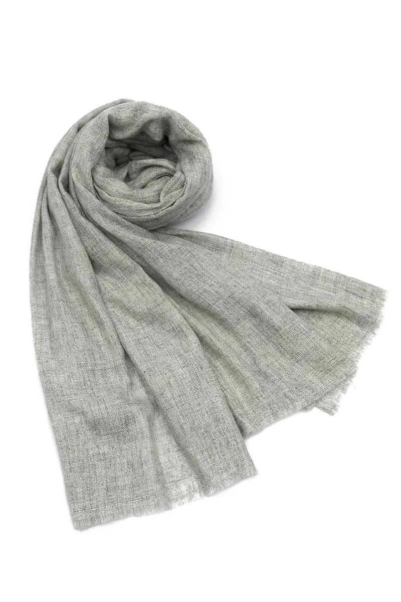 Plain Shaded Cashmere Scarf - Off White