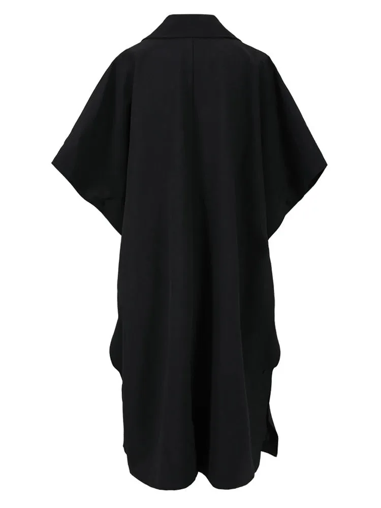 Pre Order:  Black Loose Fit Long Cloak