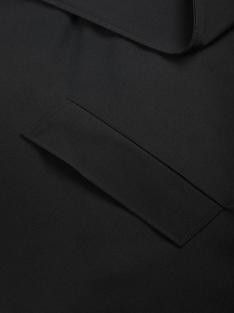 Pre Order:  Black Loose Fit Long Cloak